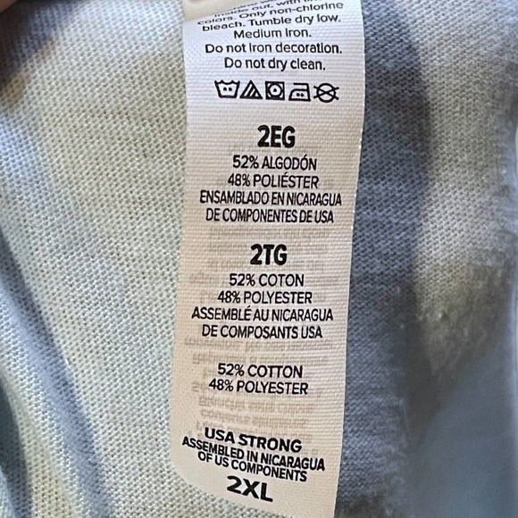 Bella Canvas Blue Faith Moves Mountains T-Shirt Jesus Tee Size 2XL - Picture 7 of 7